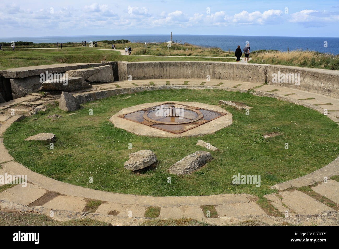 Gun emplacement at Pointe du Hoc, Normandy France. German battery