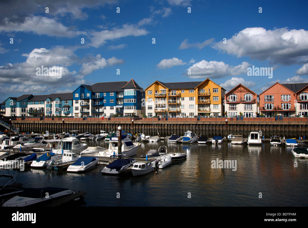 Exmouth Marina Devon UK Flats Apartments Boats Stock Photo Alamy