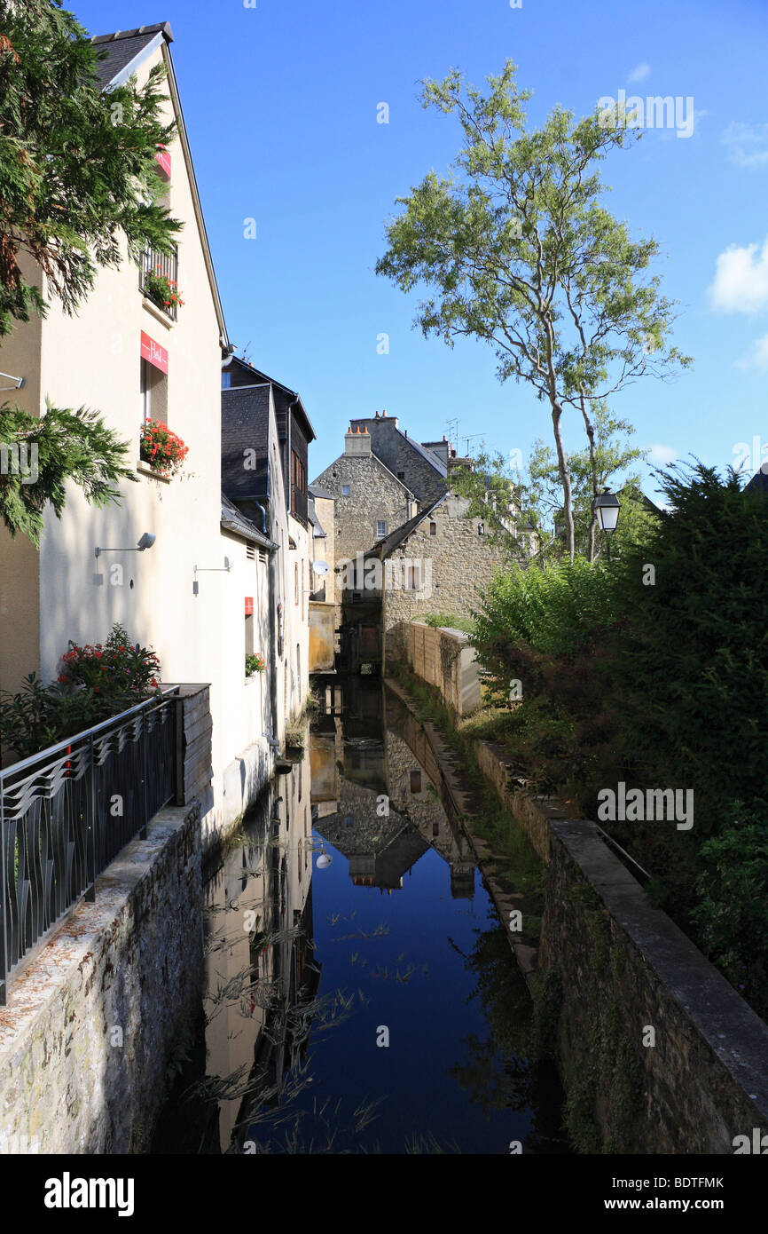 River in Bayeux  Normandy, France. Stock Photo