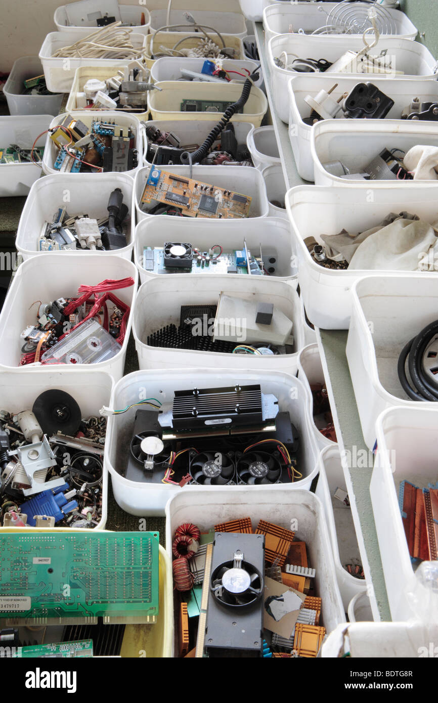 Recycling computer parts Stock Photo Alamy