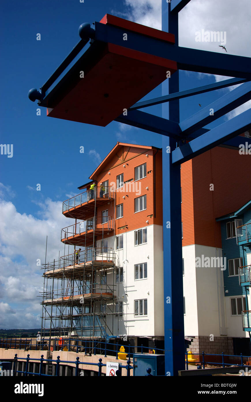 Exmouth Marina Devon UK Flats Apartments Bridge Stock Photo Alamy