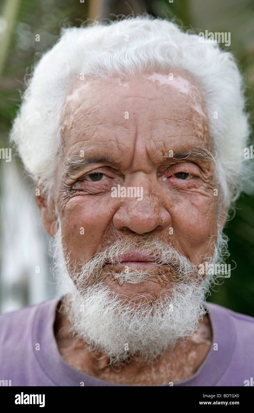Panama Bocas Del Toro Bocas Town Portrait Of An Old Man With