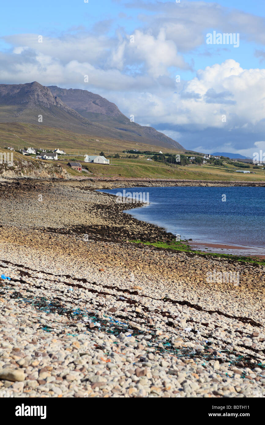 Summer day at Baddentarbat Bay, by Achiltibuie, Ross-shire, Scotland Stock Photo