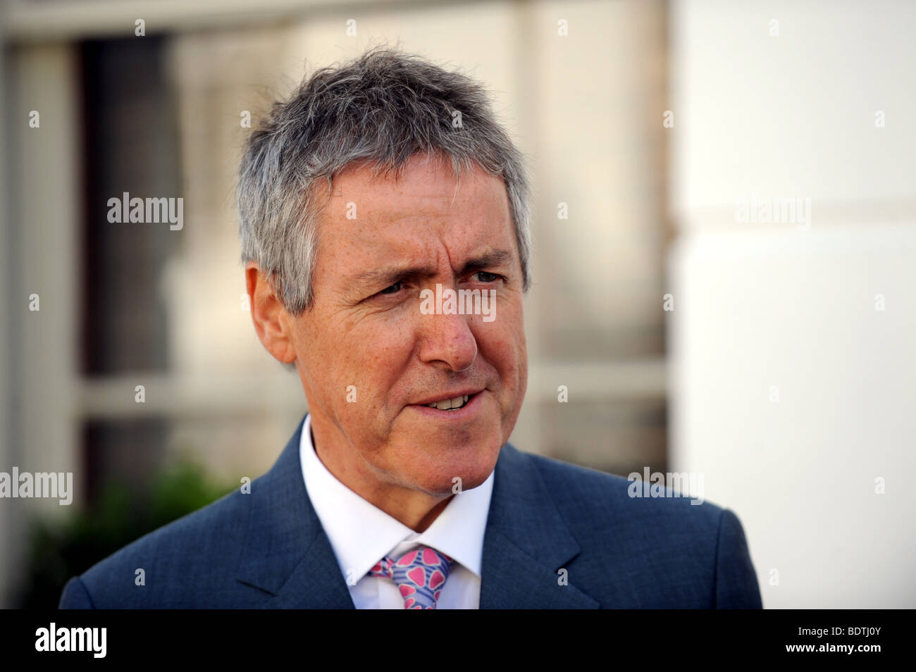 Actor comedian writer and television presenter Griff Rhys Jones speaking in Brighton UK Stock Photo
