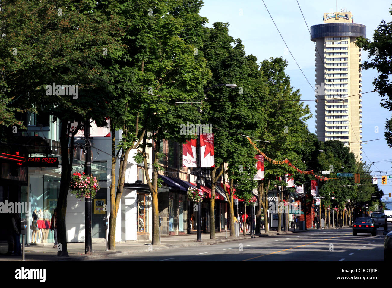 Robson street shops, vancouver hi-res stock photography and images - Alamy