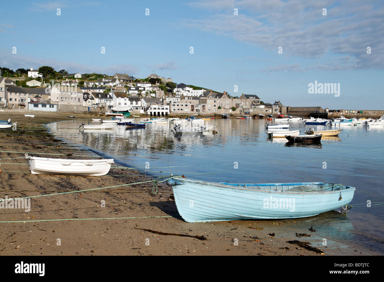 St. Mary's harbour boats, Isles of Scilly, Cornwall UK Stock Photo