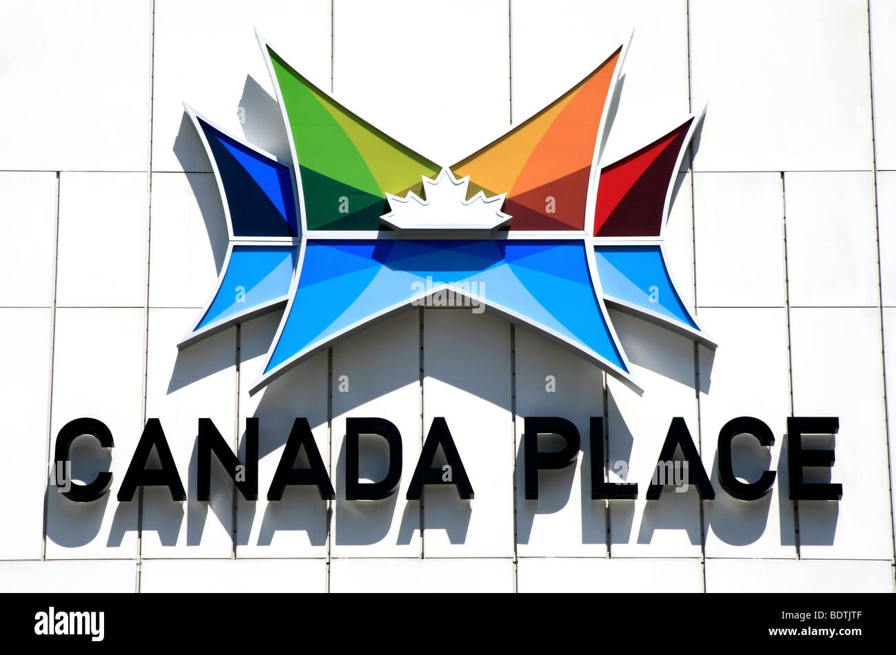 Canada Place sign, Vancouver, BC - Canada Stock Photo