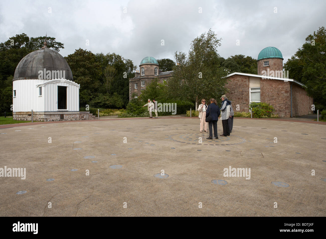 visitors try out the human orrery at Armagh Observatory founded in 1790 by Archbishop Richard Robinson county armagh Stock Photo