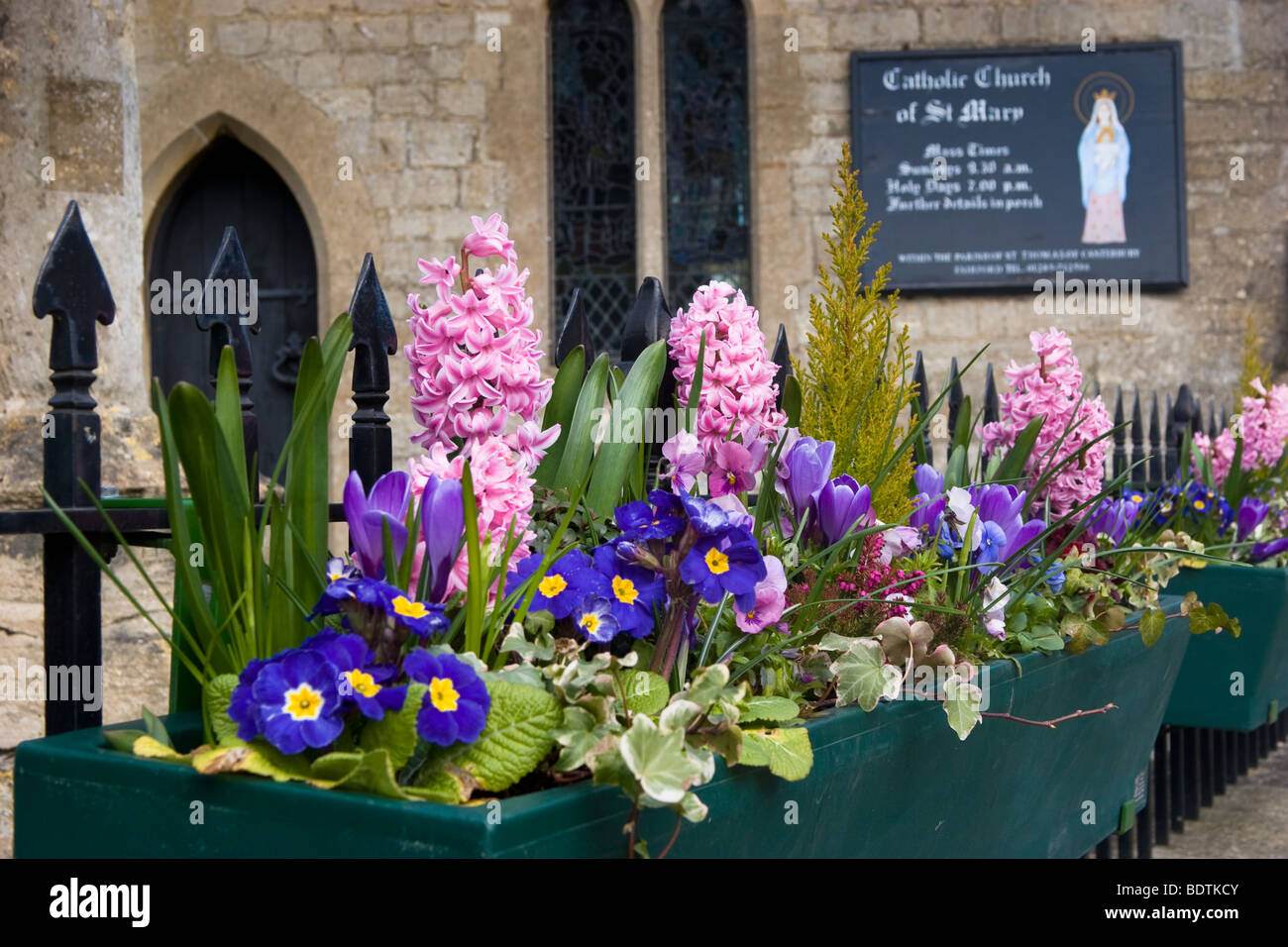Spring Flowers Cricklade Wiltshire Stock Photo