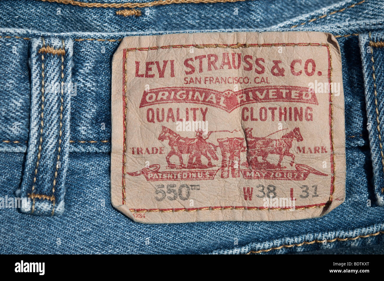 Levi Jeans Label Stock Photo - Alamy