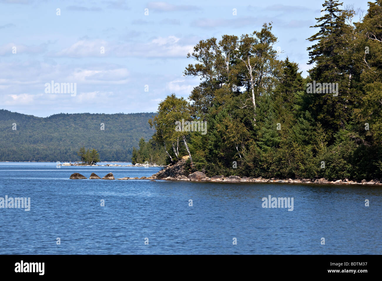 Caribou Point on Moosehead Lake in Northern Maine Stock Photo Alamy