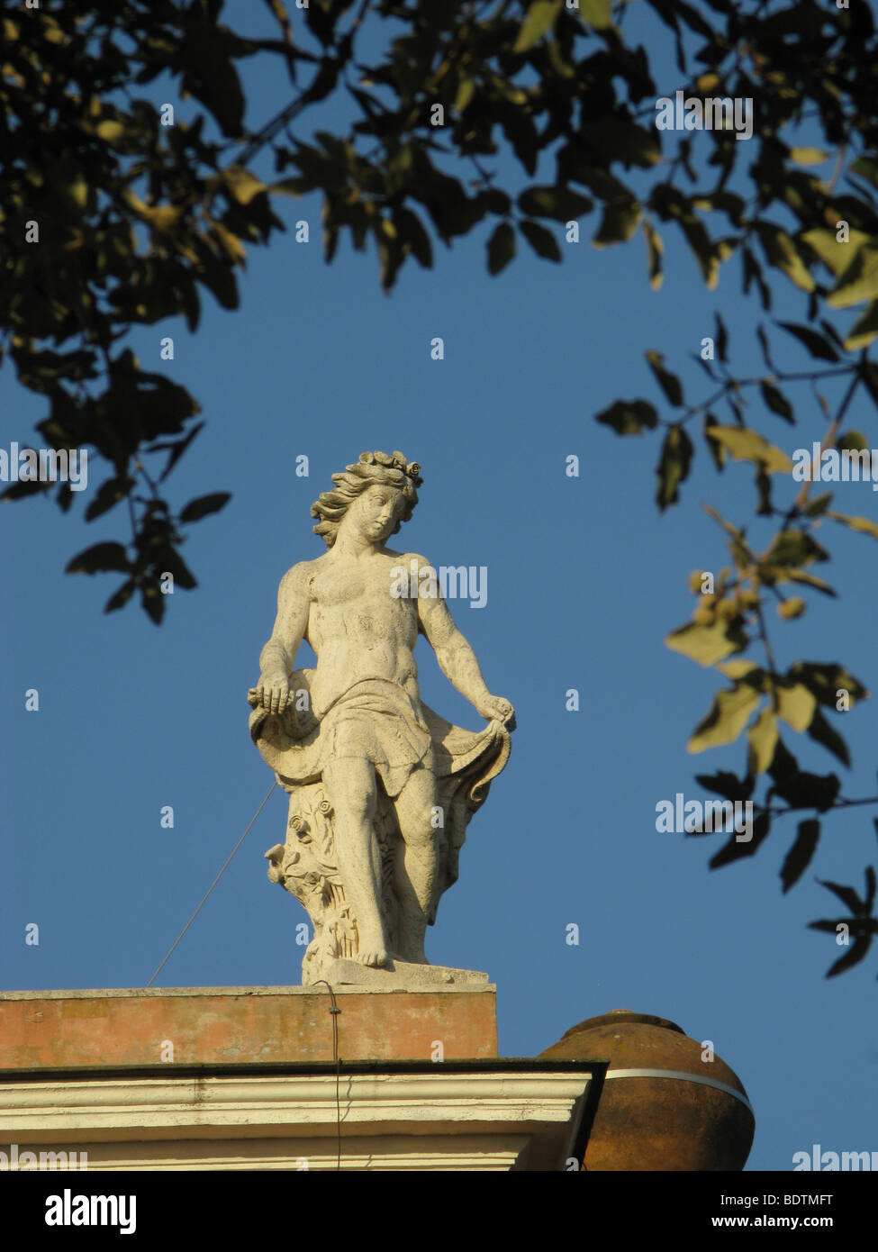 detail of entrance arch to villa doria pamphili park, rome Stock Photo