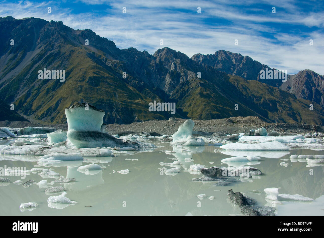 iceberg scenery new zealand Stock Photo