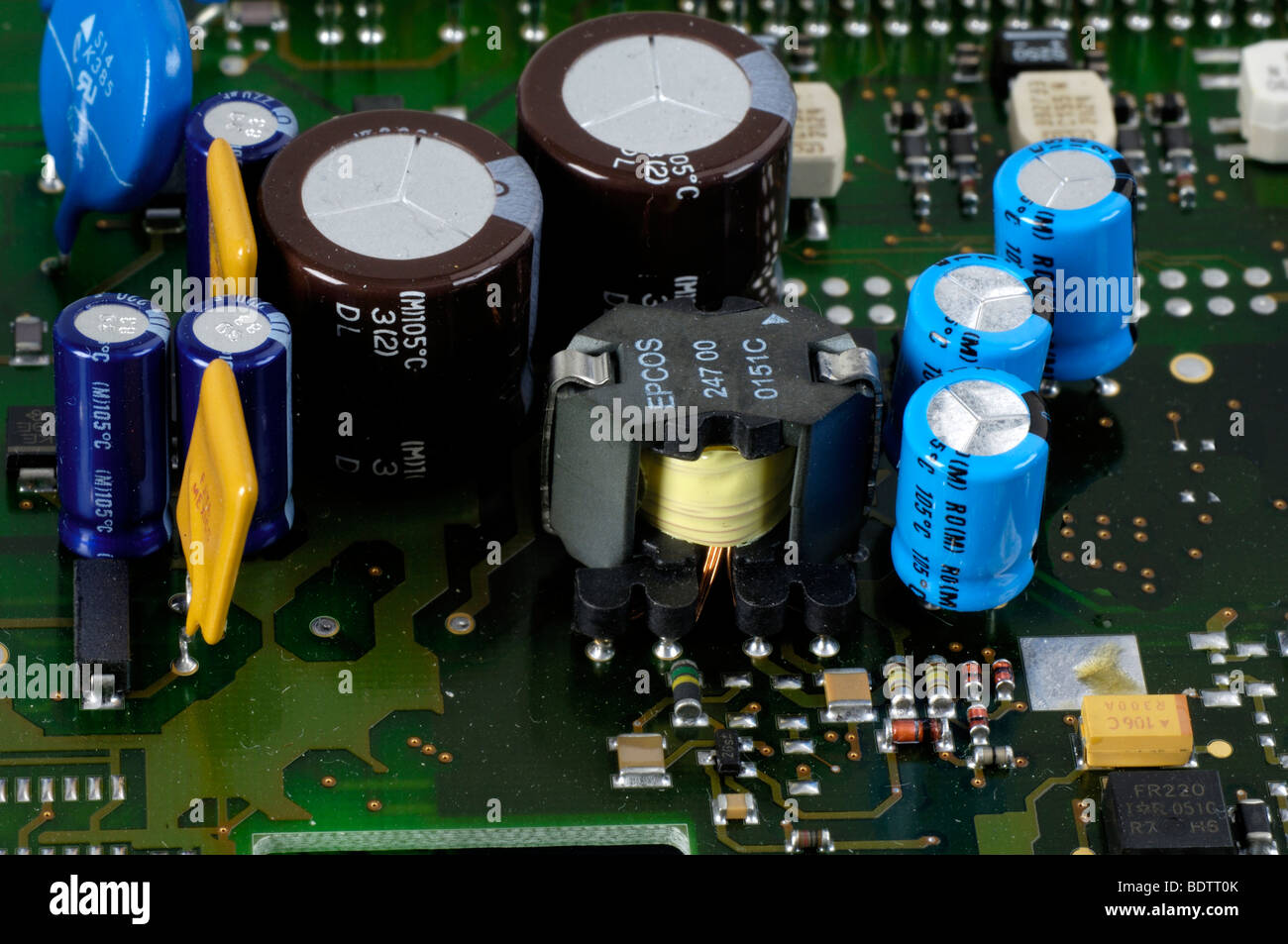Motherboard Computer Hardware EDV chip Board Stock Photo