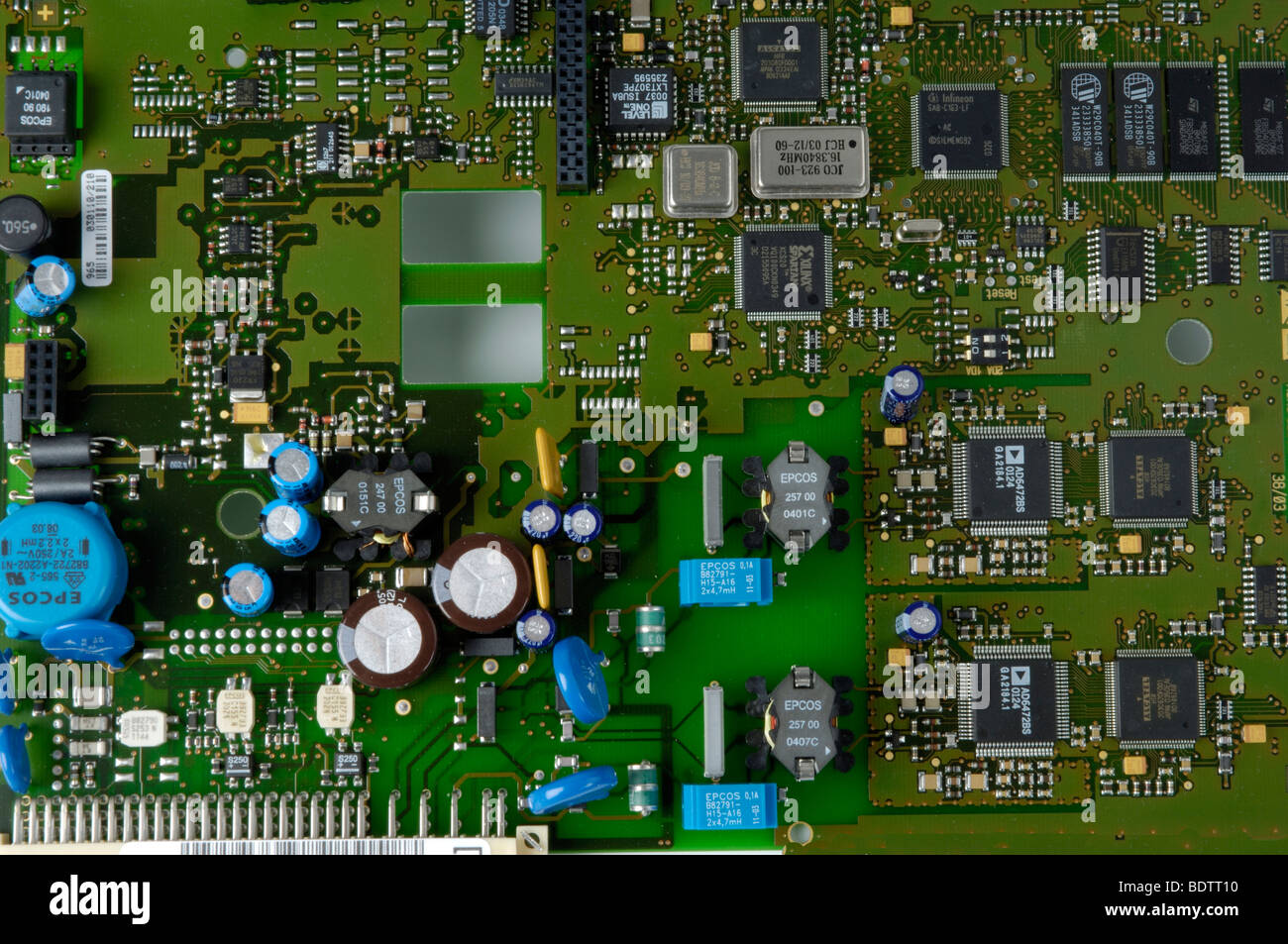 Motherboard Computer Hardware EDV chip Board Stock Photo