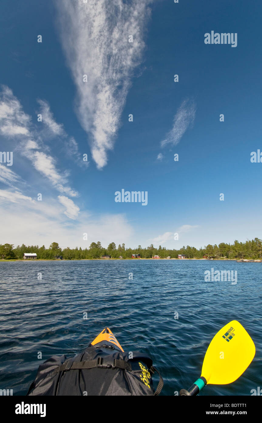 kayak on the lake rogen, nature reserve, sweden Stock Photo
