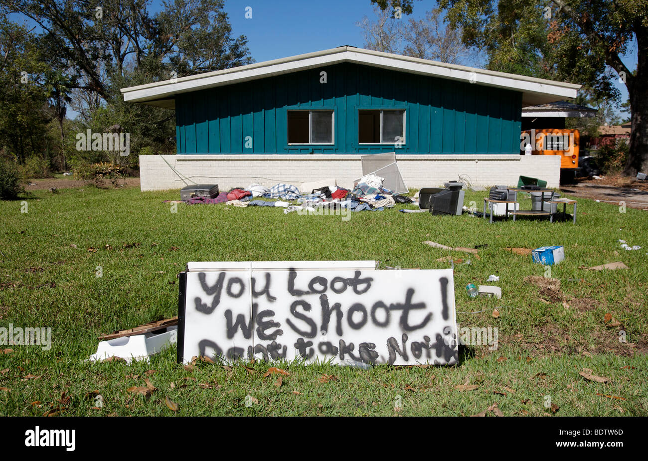 UNITED STATES-BRIDGE CITY - Hurricane Ike . PHOTO GERRIT DE HEUS Stock Photo