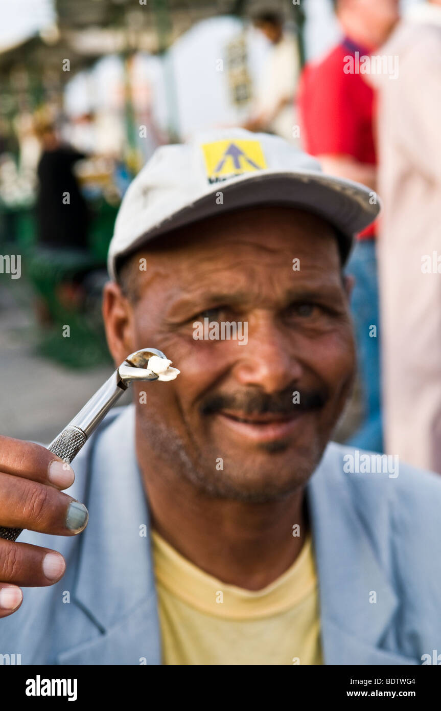 The local street dentist in Marrakesh , Morocco. Stock Photo