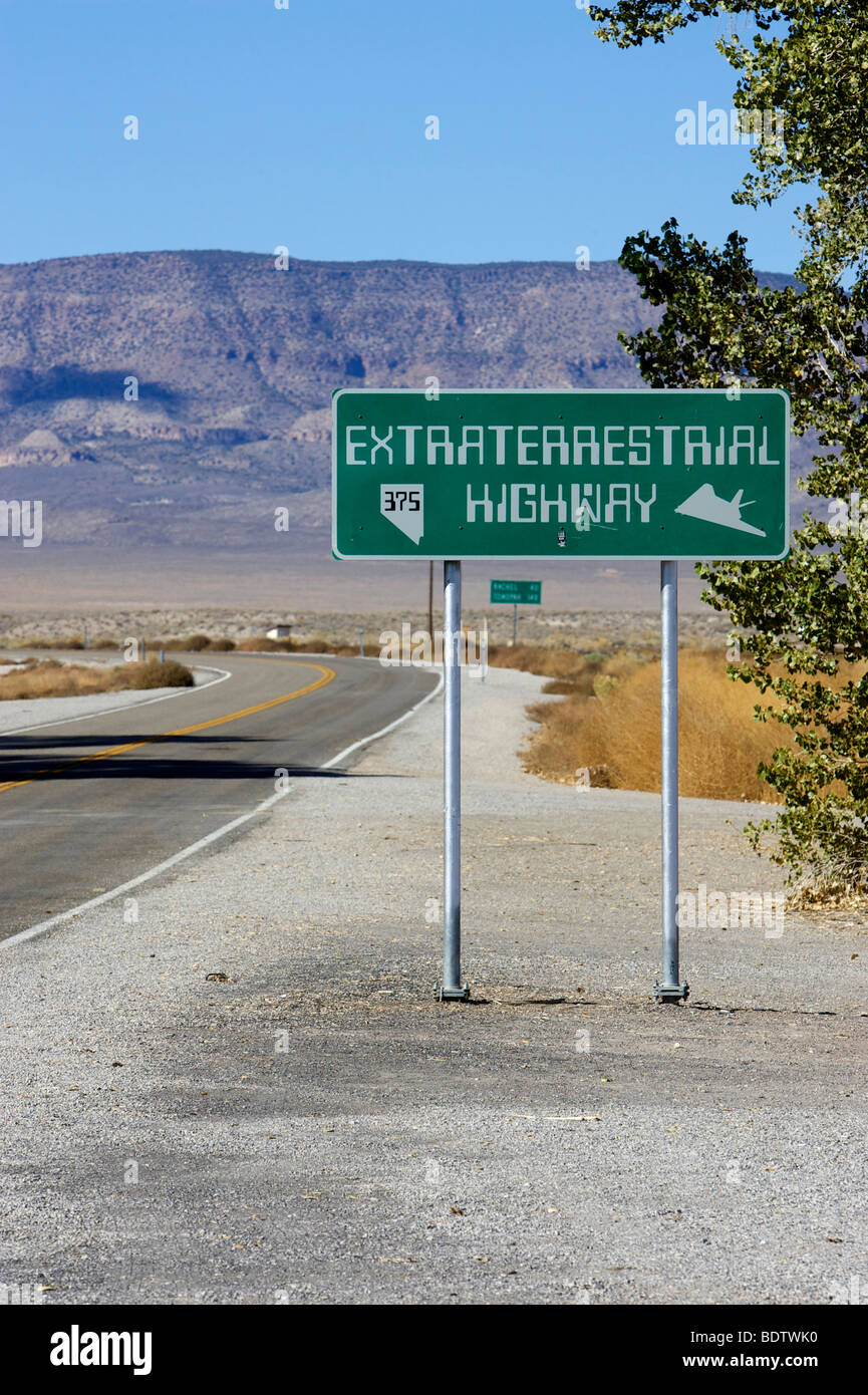 UNITED STATES-RACHEL- Extraterrestrial Highway. PHOTO: GERRIT DE HEUS Stock Photo