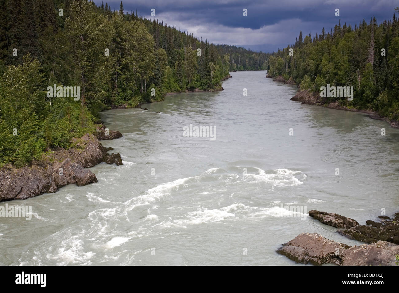 Der Nass / Nass-River - (Nass River) / Kanada - British Columbia Stock Photo