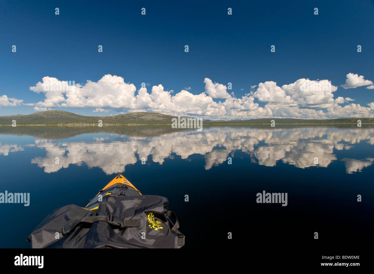 kayak on the lake rogen, nature reserve, sweden Stock Photo