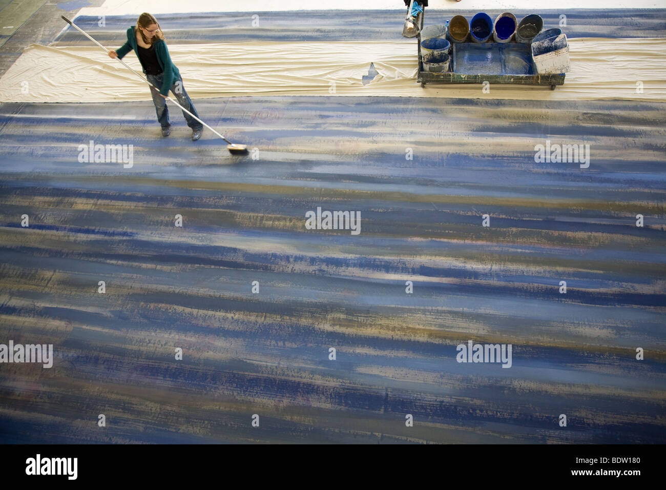 scene painter, bielefeld, germany Stock Photo