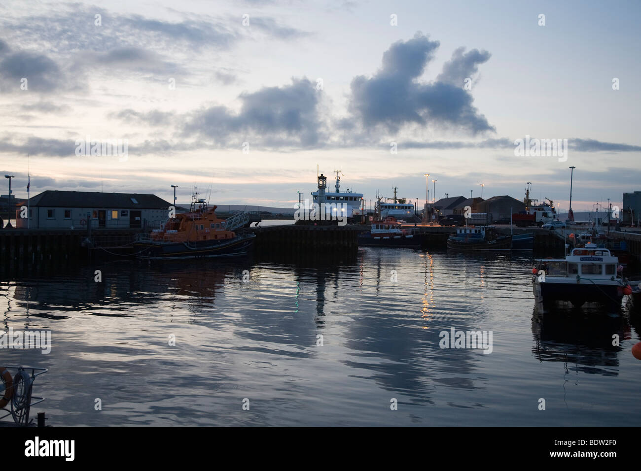 hafen von kirkwall, harbor of kirkwall, orkney islands, scotland Stock Photo