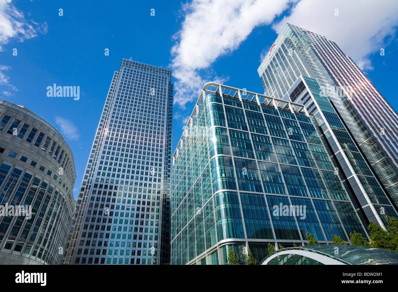 Canary Wharf  Financial Banks Stock Photo