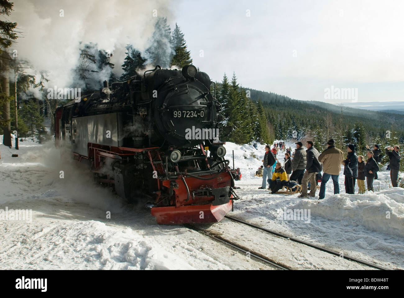 Brockenbahn, a tourist attraction in the Harz Mountains, Germany Stock Photo