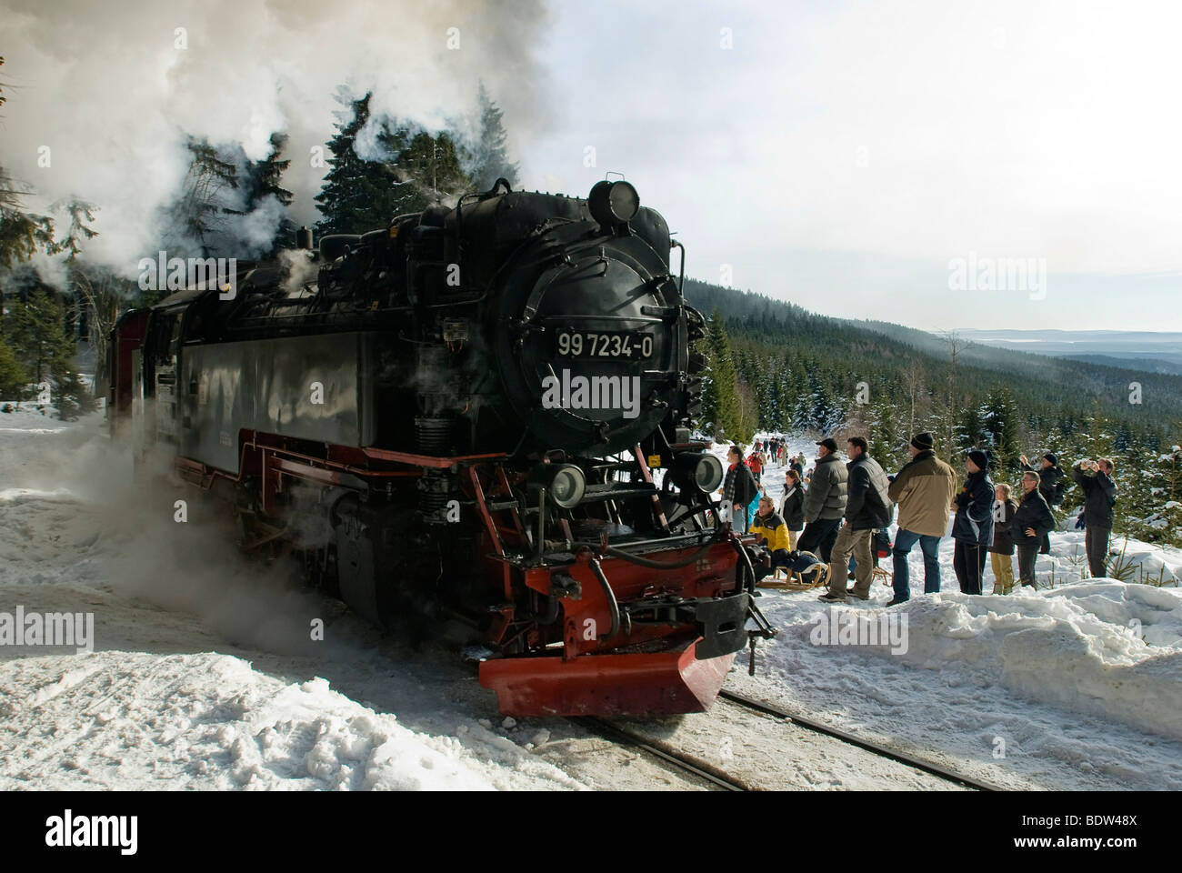Brockenbahn, a tourist attraction in the Harz Mountains, Germany Stock Photo