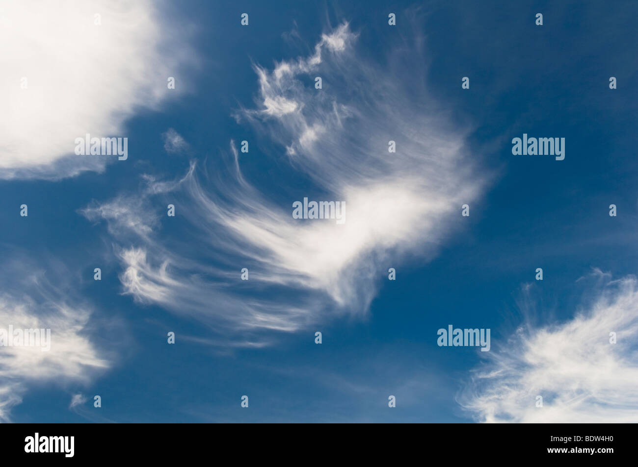 windzerzauste wolke, naturreservat rogen, haerjedalen, schweden, wind-blown clouds, sweden Stock Photo