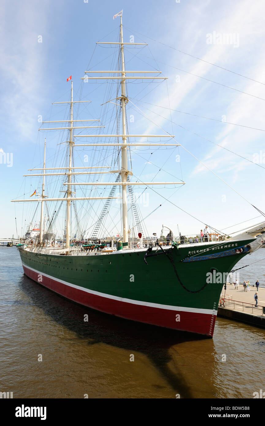 Rickmer Rickmers museum ship, in Hamburg Harbour, Hamburg, Germany, Europe Stock Photo
