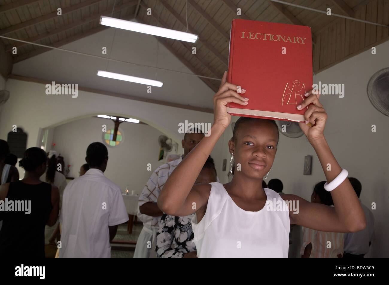 JAMAICA Sunday mass at Catholic church in Chester Castle. photo by Sean
