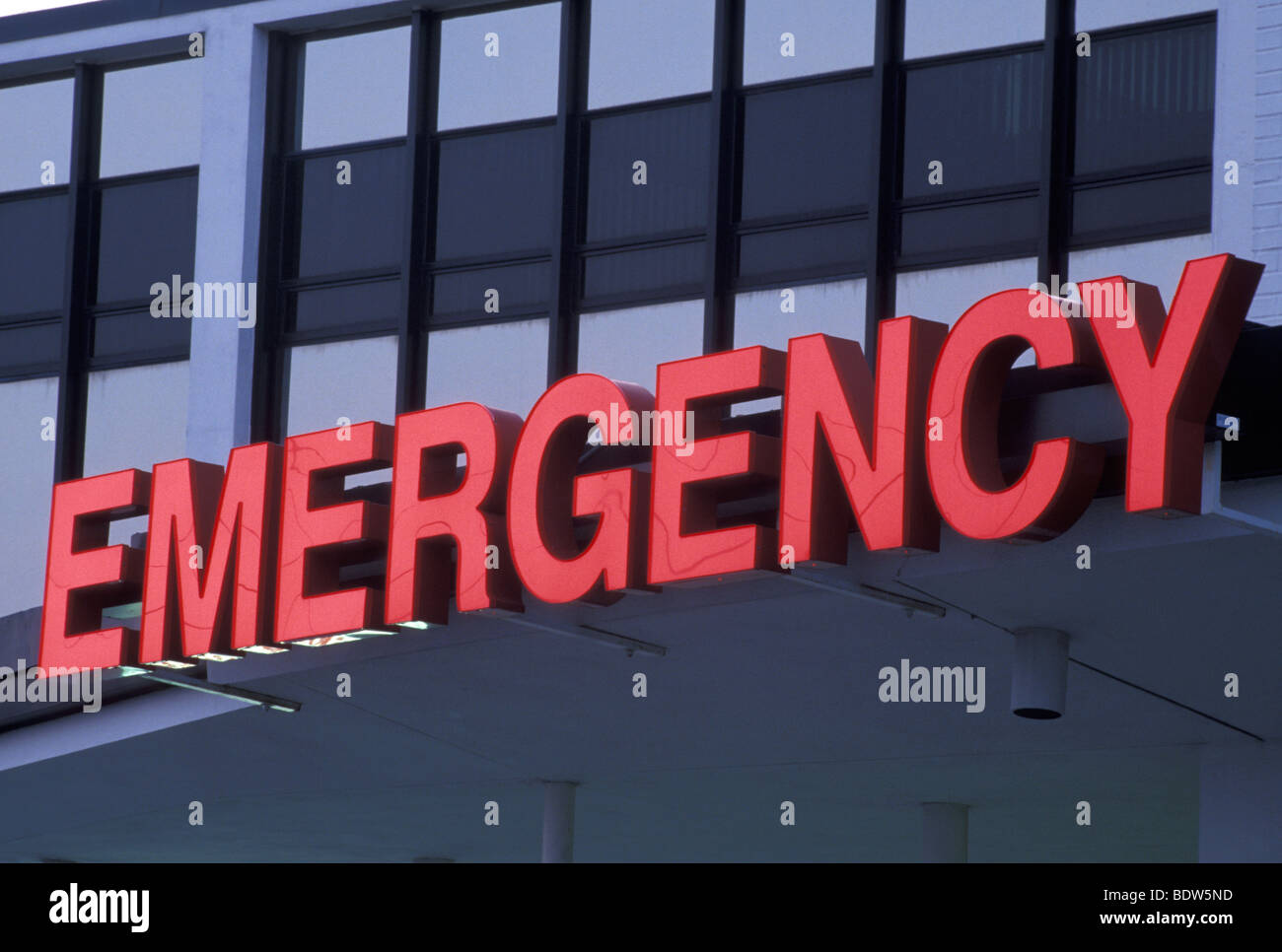 Hospital Emergency Room Neon Stock Photo Alamy