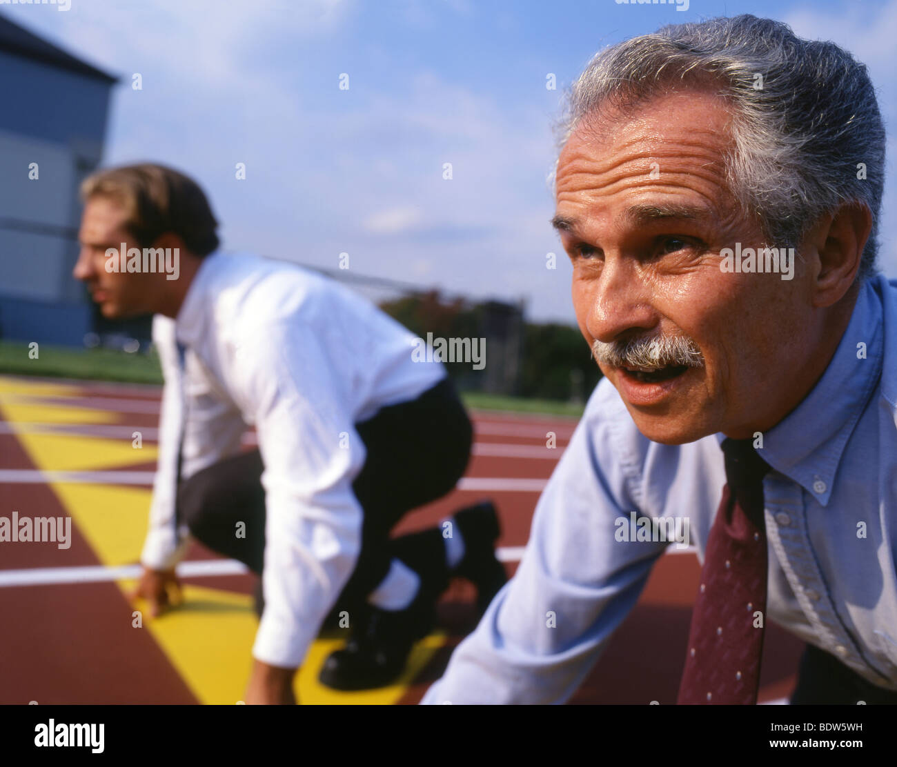 Businessmen competing, concept Stock Photo