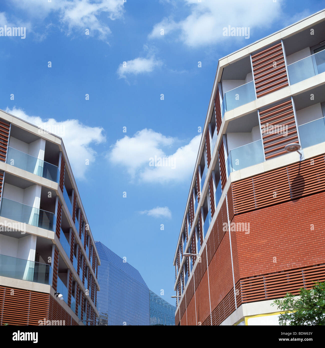 Leicester city Highcross quarter with modern residential apartment