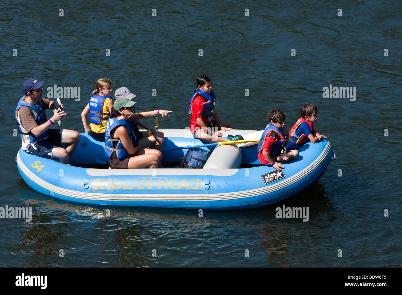 People on a float trip down the Delaware River. Raft, float, rubber