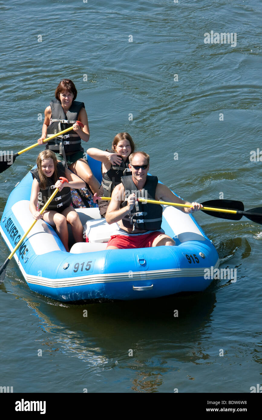 People on a float trip down the Delaware River. Raft, float, rubber