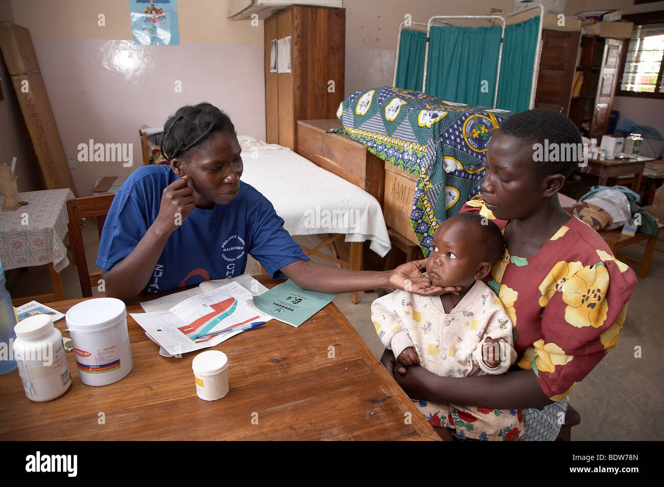TANZANIA Mother child clinic, Kalabezo. Photo by Sean Sprague 2007 Stock Photo