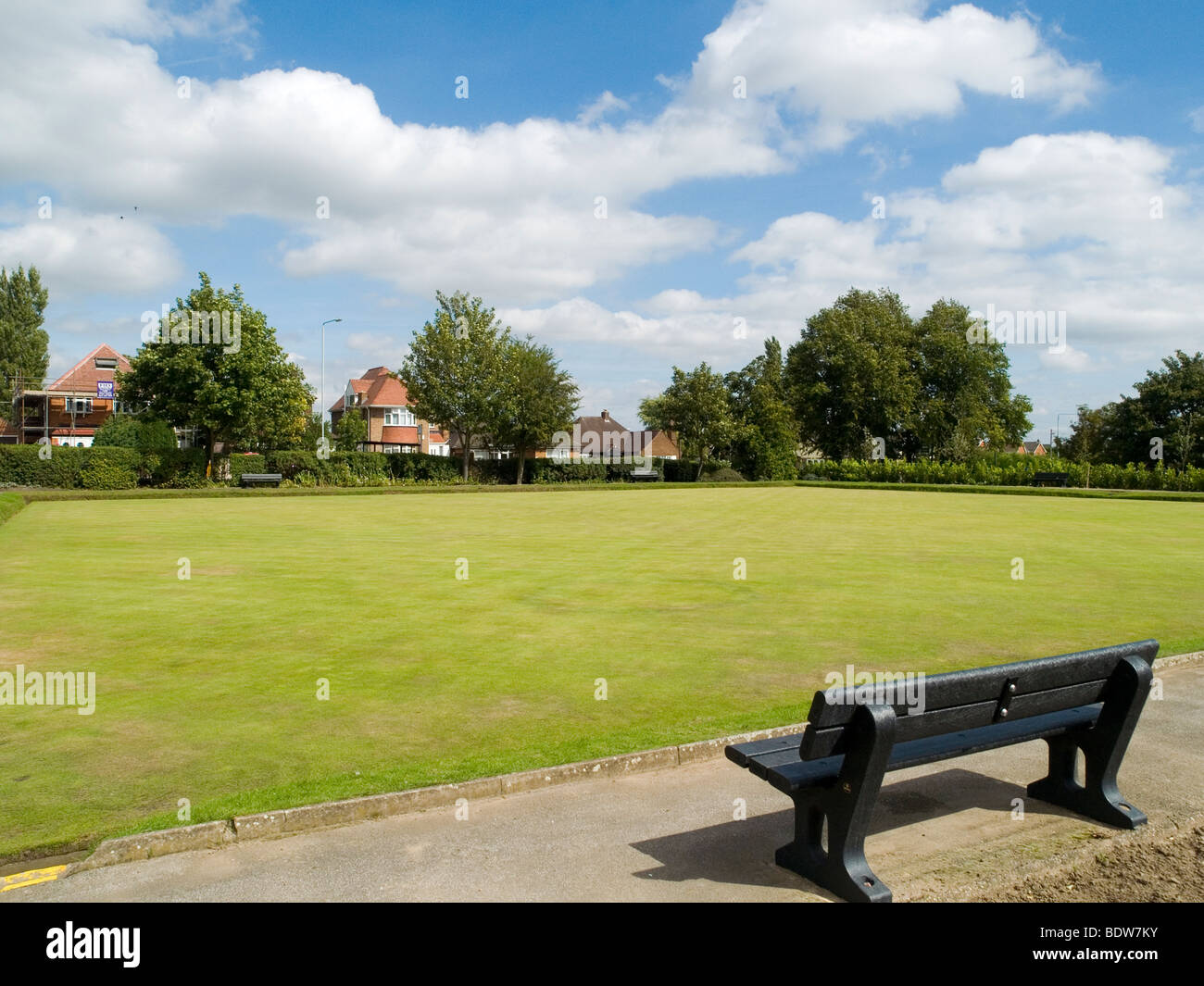 A bowling green at Oakdale Road Park in Bakersfield Nottingham