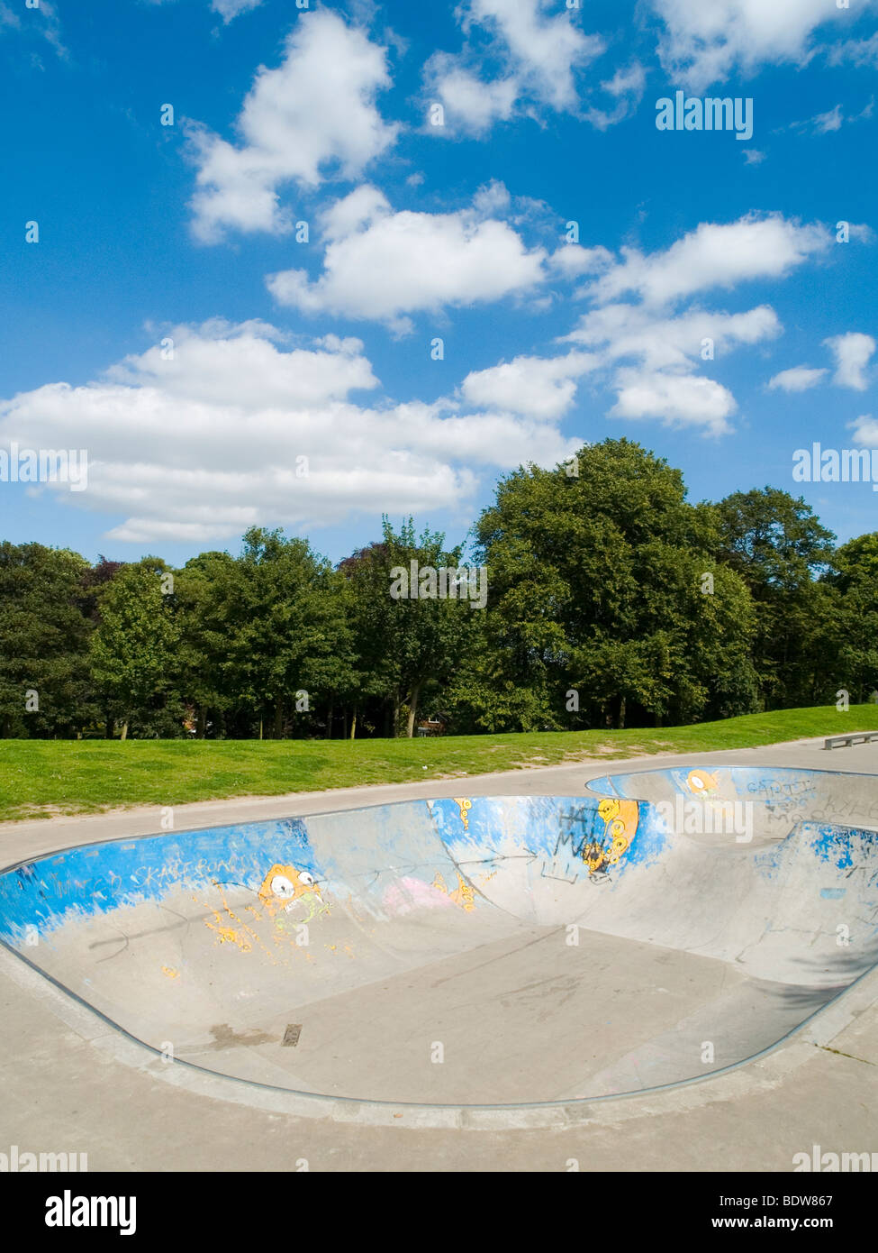 The Skateboard Park at Arnot Hill Park in Arnold, Nottingham