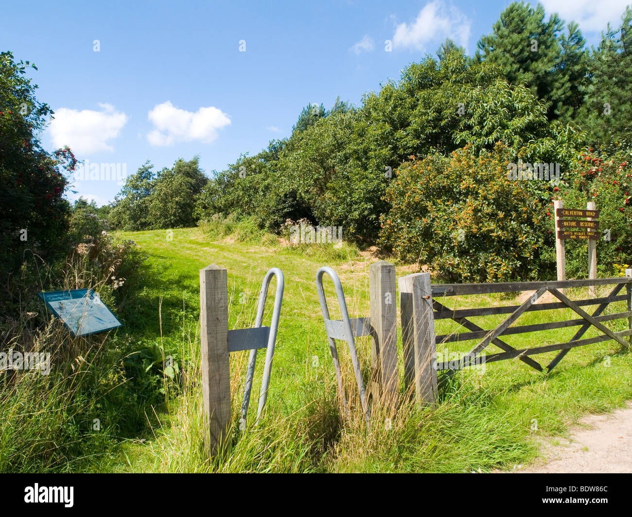 The entrance to a Nature Reserve on Calverton Road in Arnold