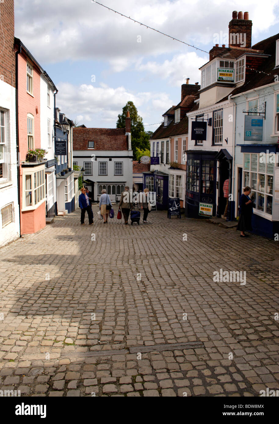Quay Street Lymington Hampshire Stock Photo