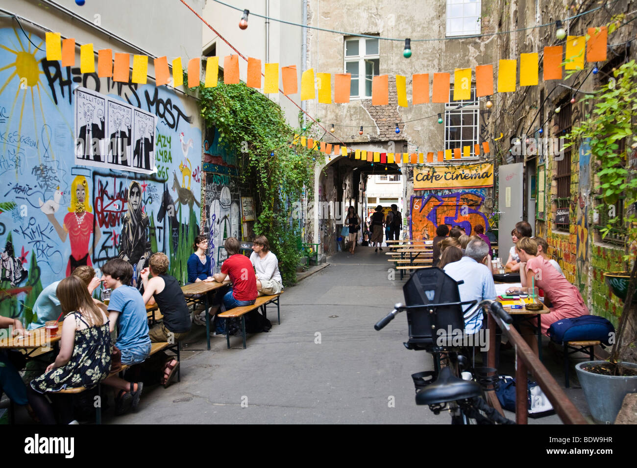 Backyards of the Schwarzenberg house, 'Off-Kultur' remnants in Mitte, Rosenthaler Strasse, Berlin, Germany, Europe Stock Photo