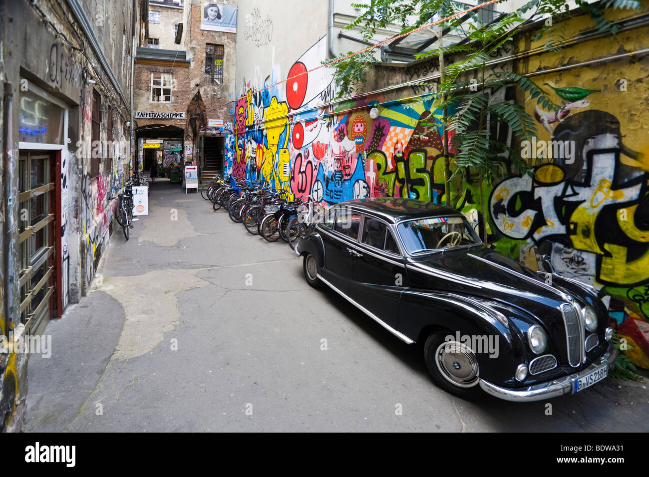 Backyards of the Schwarzenberg house, 'Off-Kultur' remnants in Mitte, Rosenthaler Strasse, Berlin, Germany, Europe Stock Photo