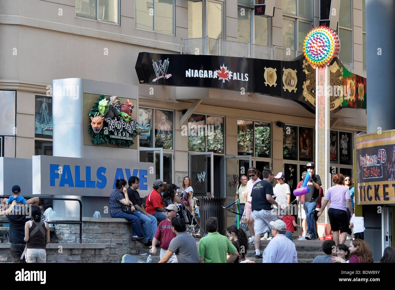 Attractions at Clifton Hill on Falls Avenue, Niagara Falls, Canada Stock Photo