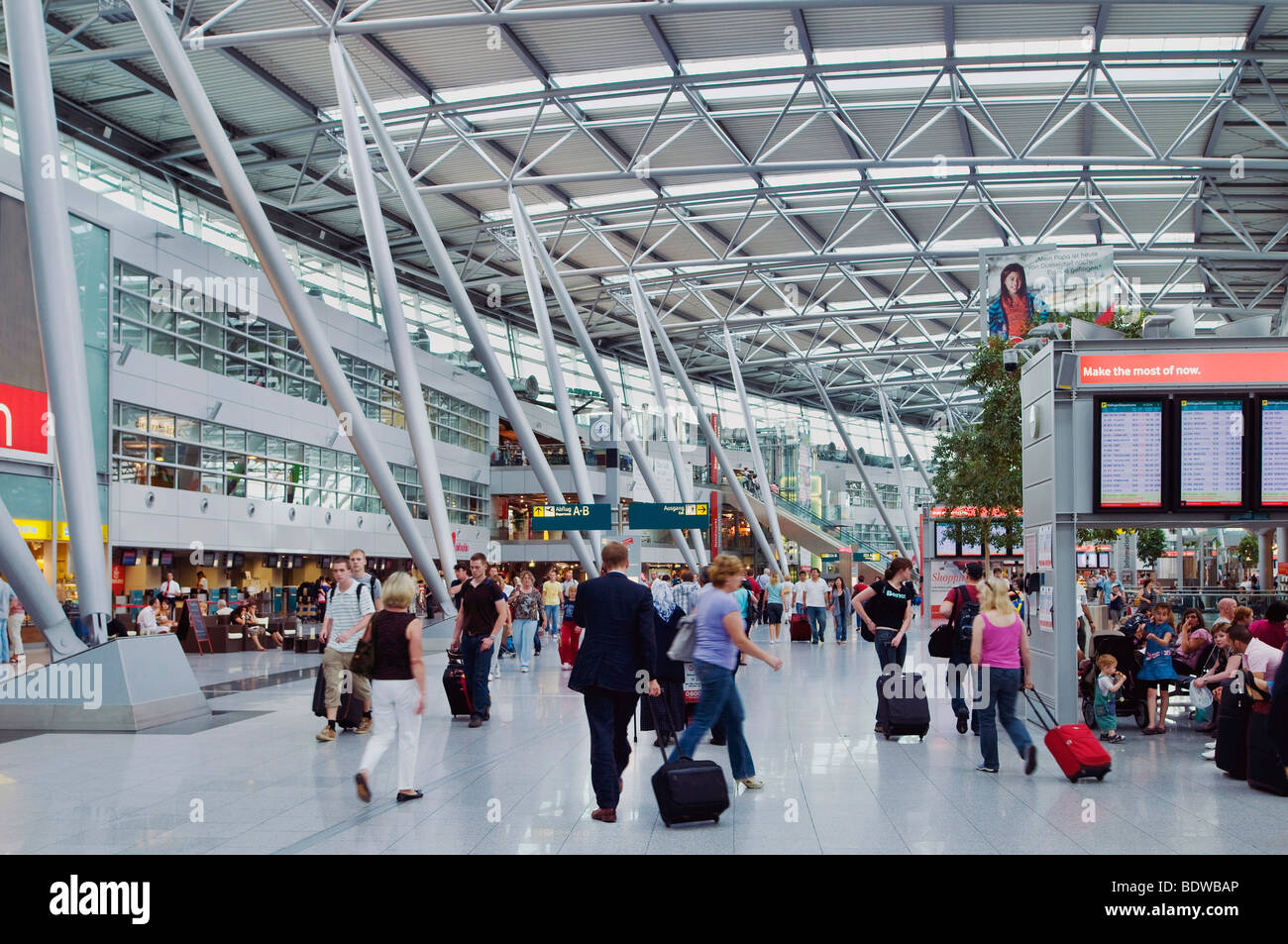 Dusseldorf International Airport, hall, North Rhine-Westphalia, Germany, Europe Stock Photo