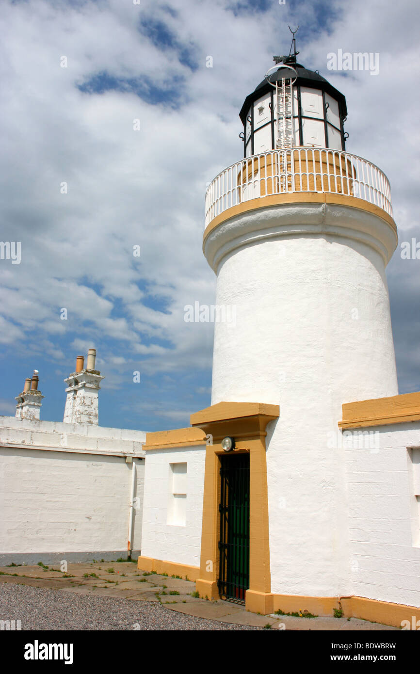 Cromarty lighthouse on the Black Isle, Ross-shire, Scottish highlands Stock Photo