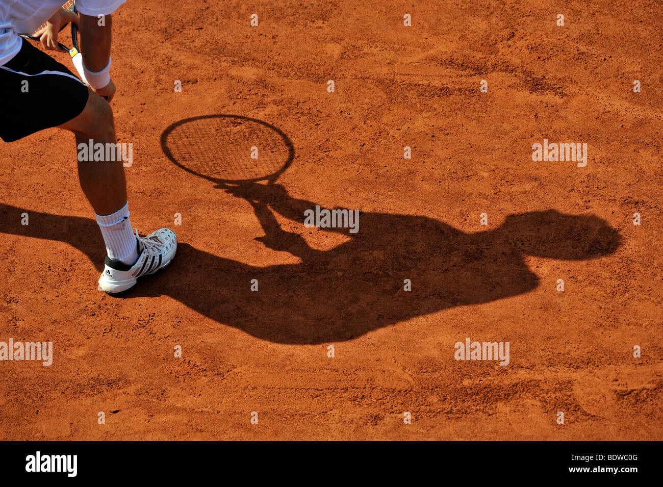 Tennis, shadow Stock Photo