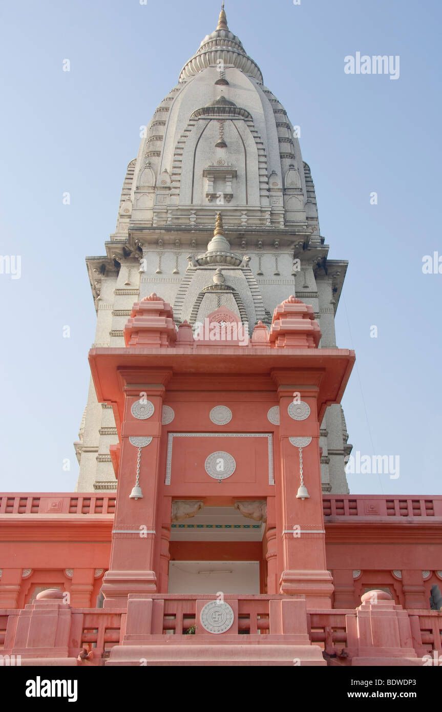 New Vishwanath Temple or Birla Mandir, Hindu University, Varanasi, Benares,India Stock Photo